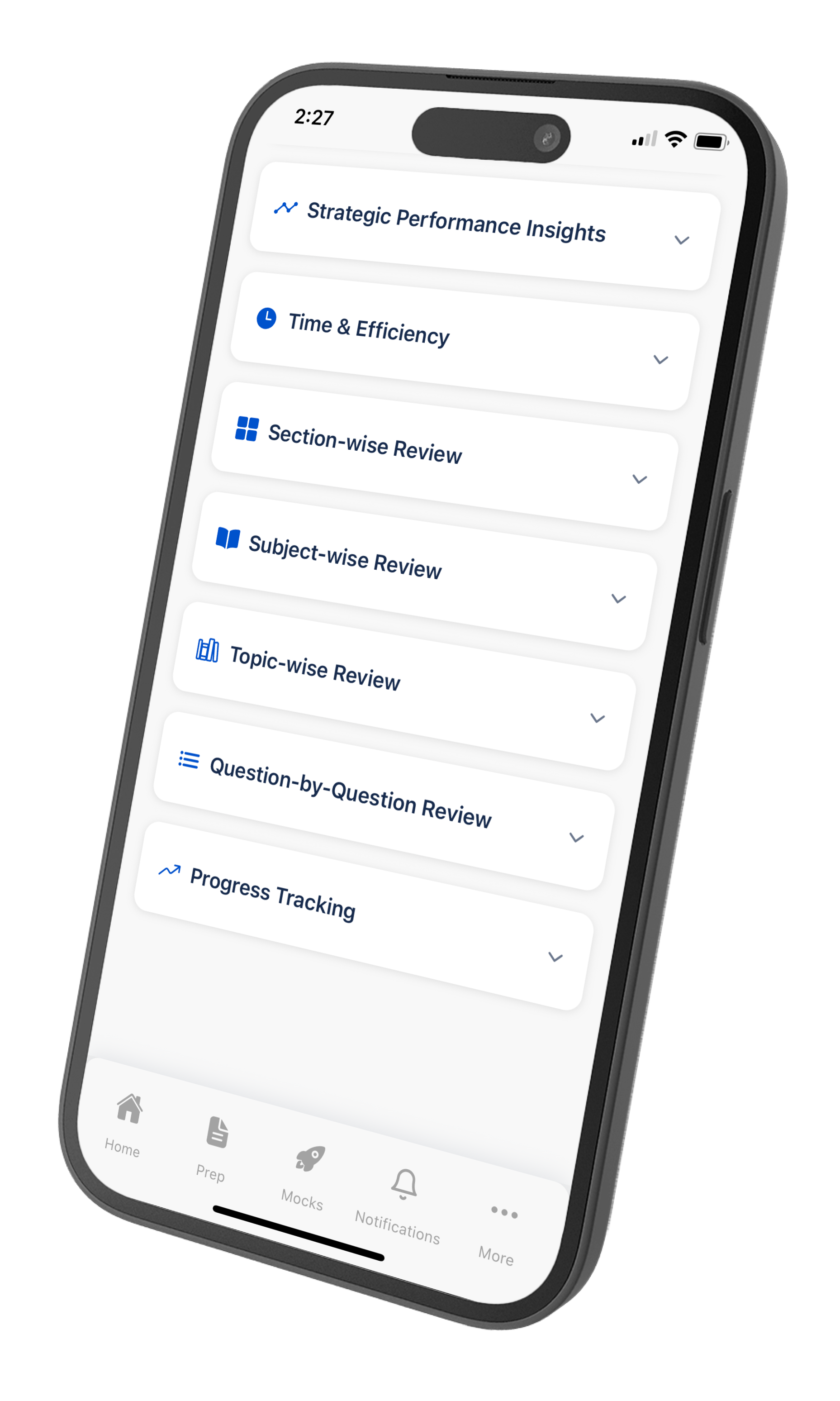 PrepOK App Interface - Study Insights